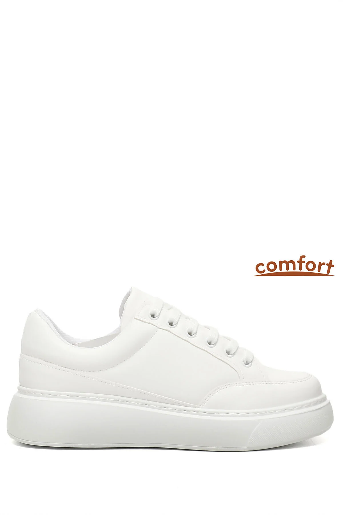 Bild von GÖNDERİ(R) Weißer Sneaker Mit Schnürung Und Gepolsterter Sohle für Damen - 39