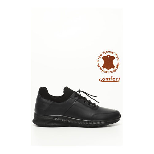 Bild von GÖNDERİ(R) Sneaker Aus Echtem Leder Mit Schnürung In Marineblau