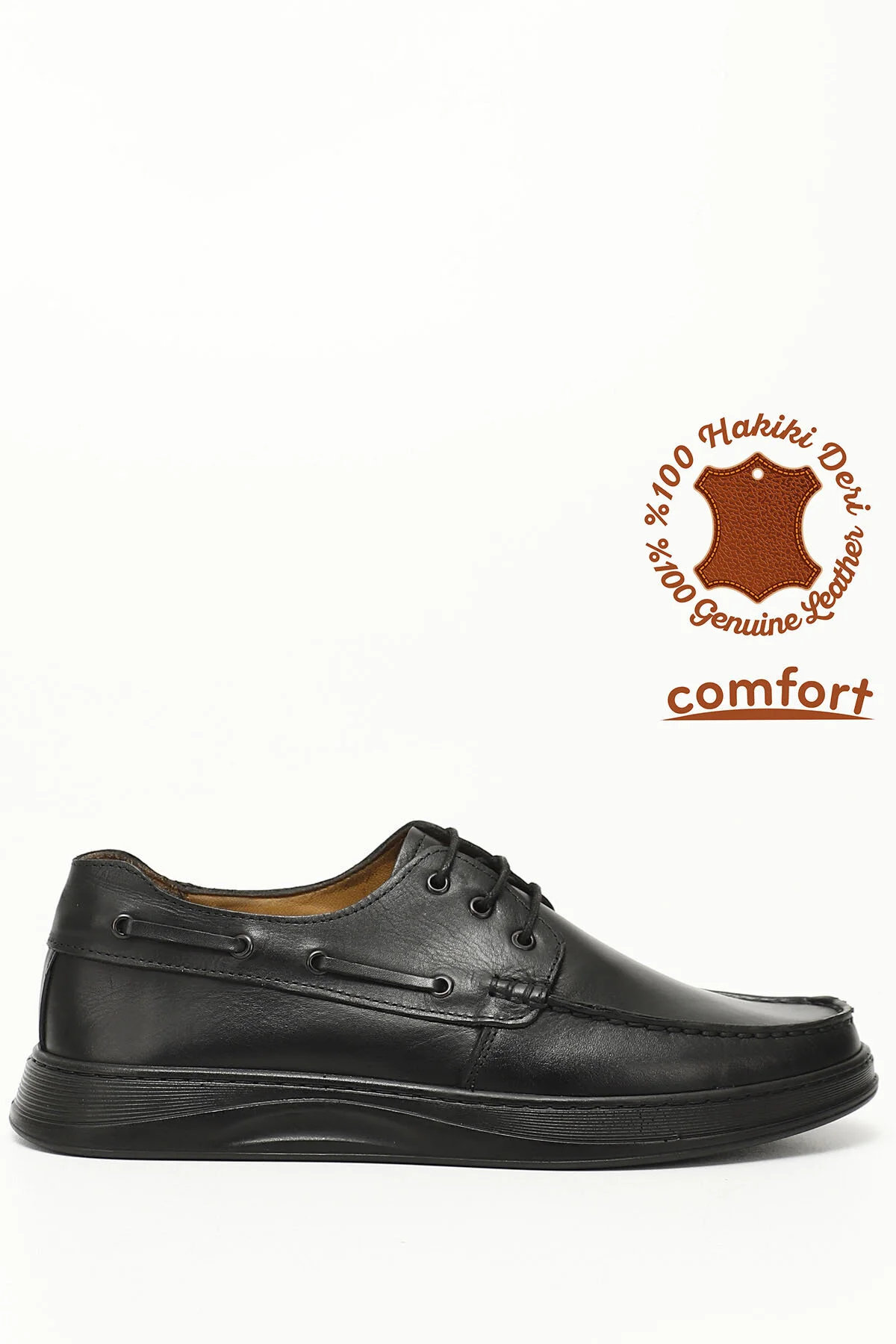 Bild von GÖNDERİ(R) Schwarze Schnürschuhe Aus Echtem Leder für Herren - 41