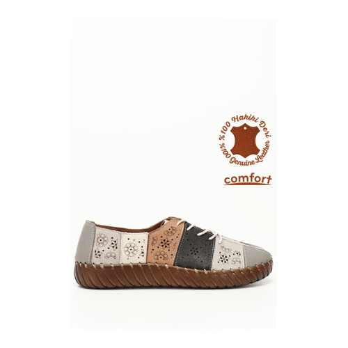 Bild von GÖNDERİ(R) Flacher Schuh Braun Keilabsatz für Damen - 38