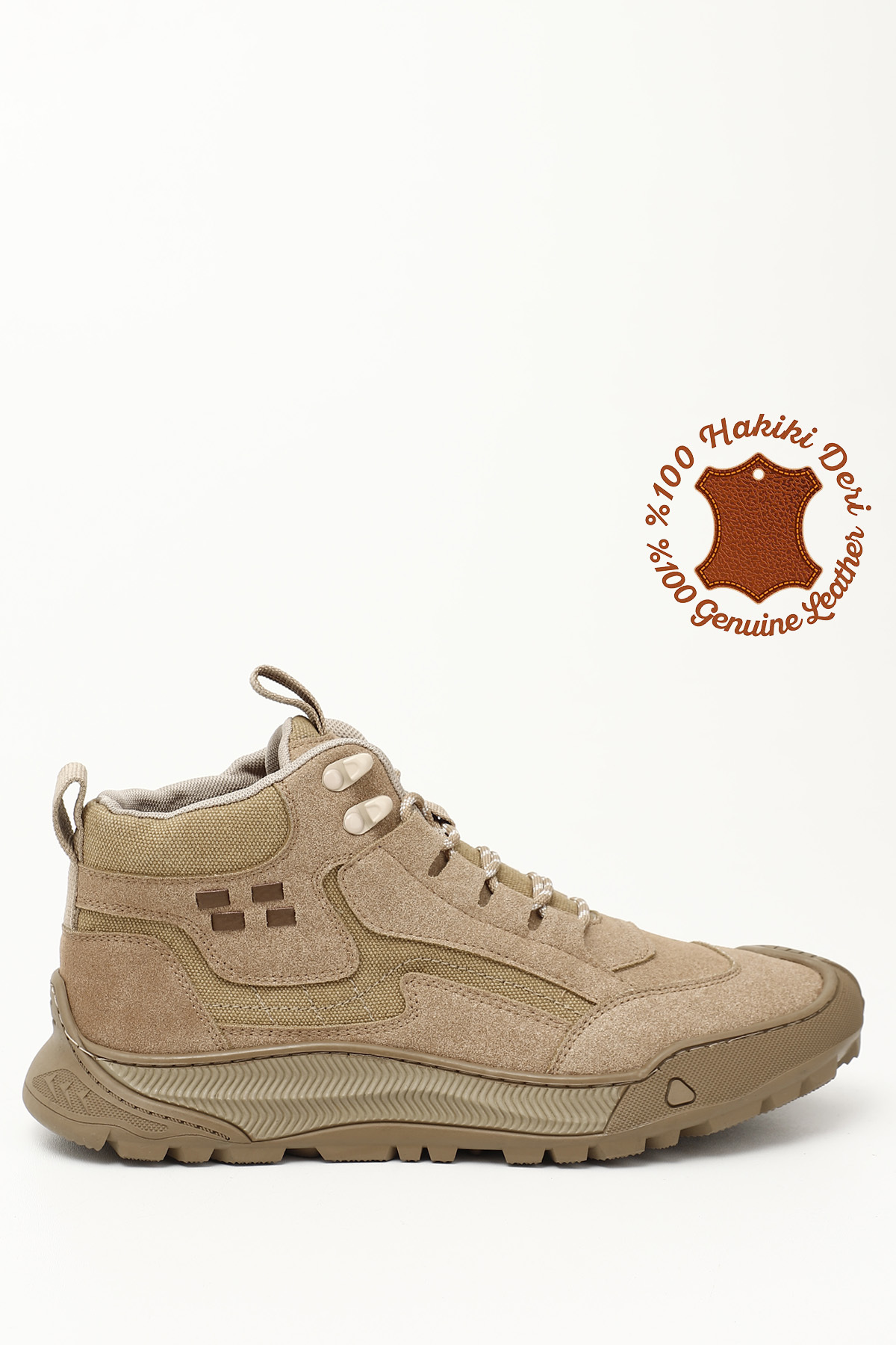 Bild von GÖNDERİ(R) Sand Gummisohle Echtes Leder Outdoor-stiefel für Herren - 44