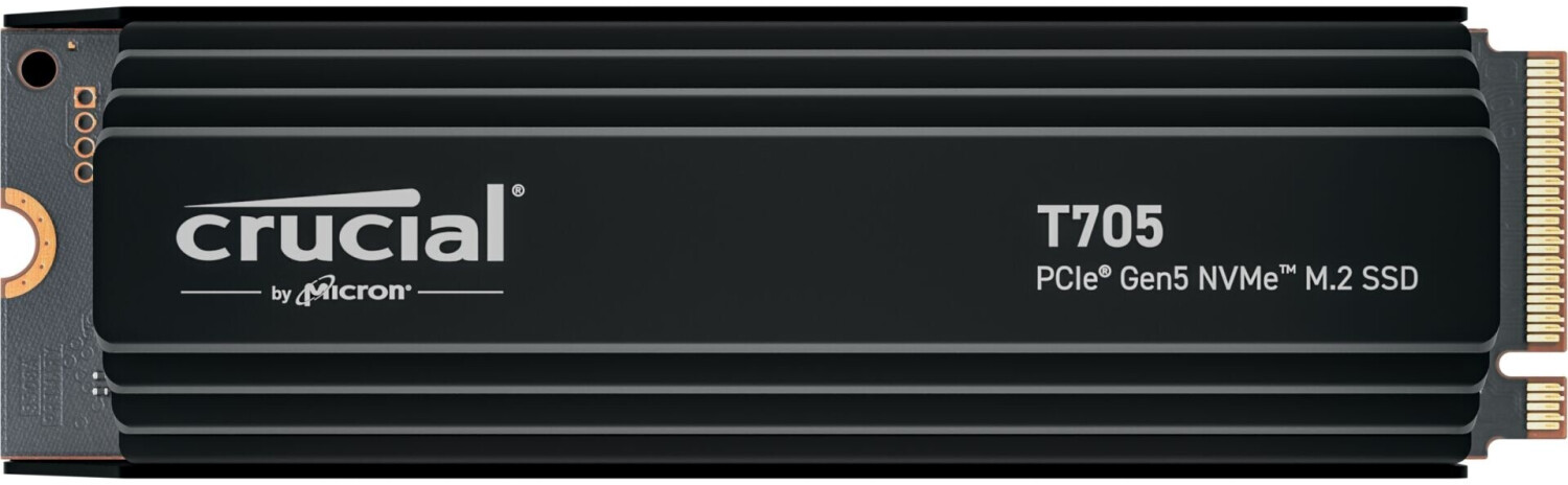 Bild von Crucial T705 SSD mit Kühlkörper 2TB M.2 PCIe Gen5 NVMe Internes Solid-State-Module