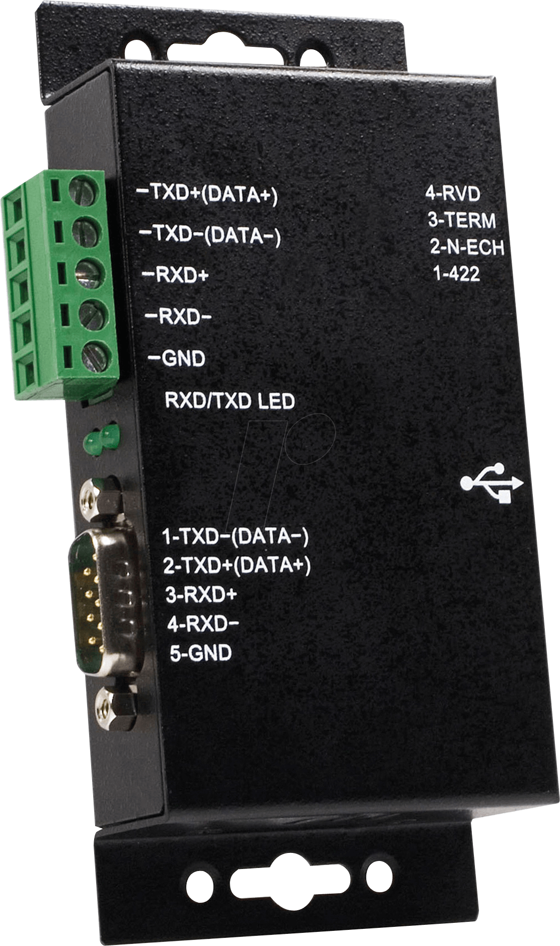 Bild von StarTech.com USB2.0 auf Seriell Adapter - USB zu RS422 / 485 Industrieller Schnittstellen-Konverter - Serieller Adapter - USB - RS-422, RS-485 - Schwarz (ICUSB422IS)
