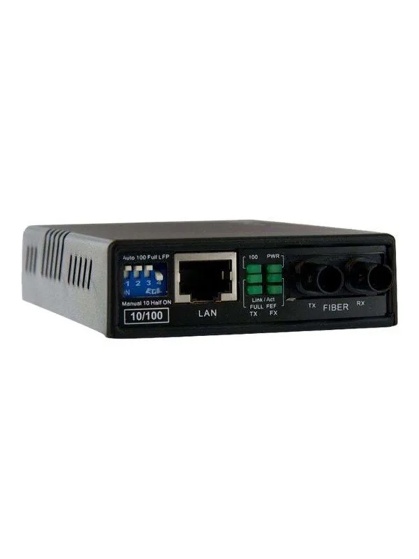 Bild von Startech 10/100 Multi Mode Fiber Copper Fast Ethernet ST 2 km Konverter für 1x 100Base-TX (MCM110ST2EU)