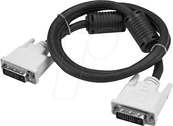 Bild von 3.00m Startech DVI-D Anschlusskabel DVI 24+1 Stecker auf DVI 24+1 Stecker Schwarz