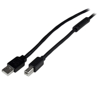 Bild von StarTech.com Aktives USB2.0 A auf B Kabel - Stecker/Stecker - USB-Kabel - USB Typ A, 4-polig (M) - USB Typ B, 4-polig (M) - 20,0m (USB/USB2.0) - Schwarz (USB2HAB65AC)