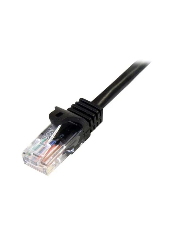 Bild von 2.00m Startech Cat. 5e Patchkabel U/UTP RJ45 Stecker auf RJ45 Stecker Schwarz