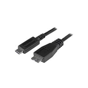 Bild von StarTech.com USB 3,1 USB-C to USB Micro-B Cable - USB-Kabel - 10-polig Micro-USB Typ B (M) - 24-Pin-USB Typ C (M) - 1,0m (USB 3,1) - Schwarz - für Apple iMac (USB31CUB1M)