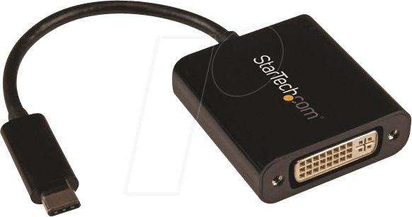 Bild von StarTech.com USB-C auf DVI Adapter - Externer Videoadapter - USB Type-C - DVI - Schwarz (CDP2DVI)