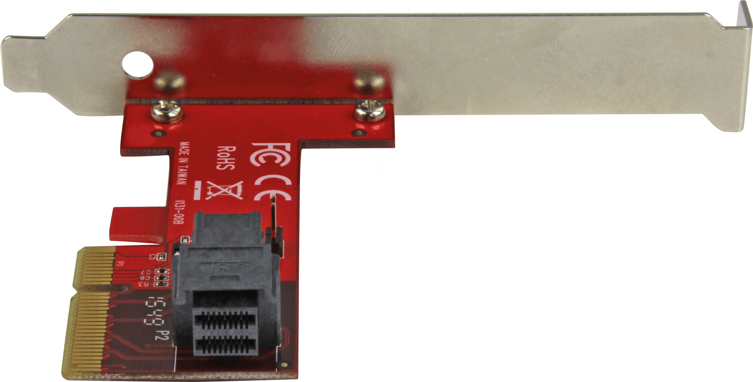 Bild von StarTech.com x4 PCI Express to SFF-8643 Adapter for PCIe NVMe U.2 SSD - Schnittstellenadapter - U.2 (U.2) - Expansion Slot to U.2 (Expansion Slot to U.2) - SAS 12Gb/s - PCIe x4 - Rot (PEX4SFF8643)