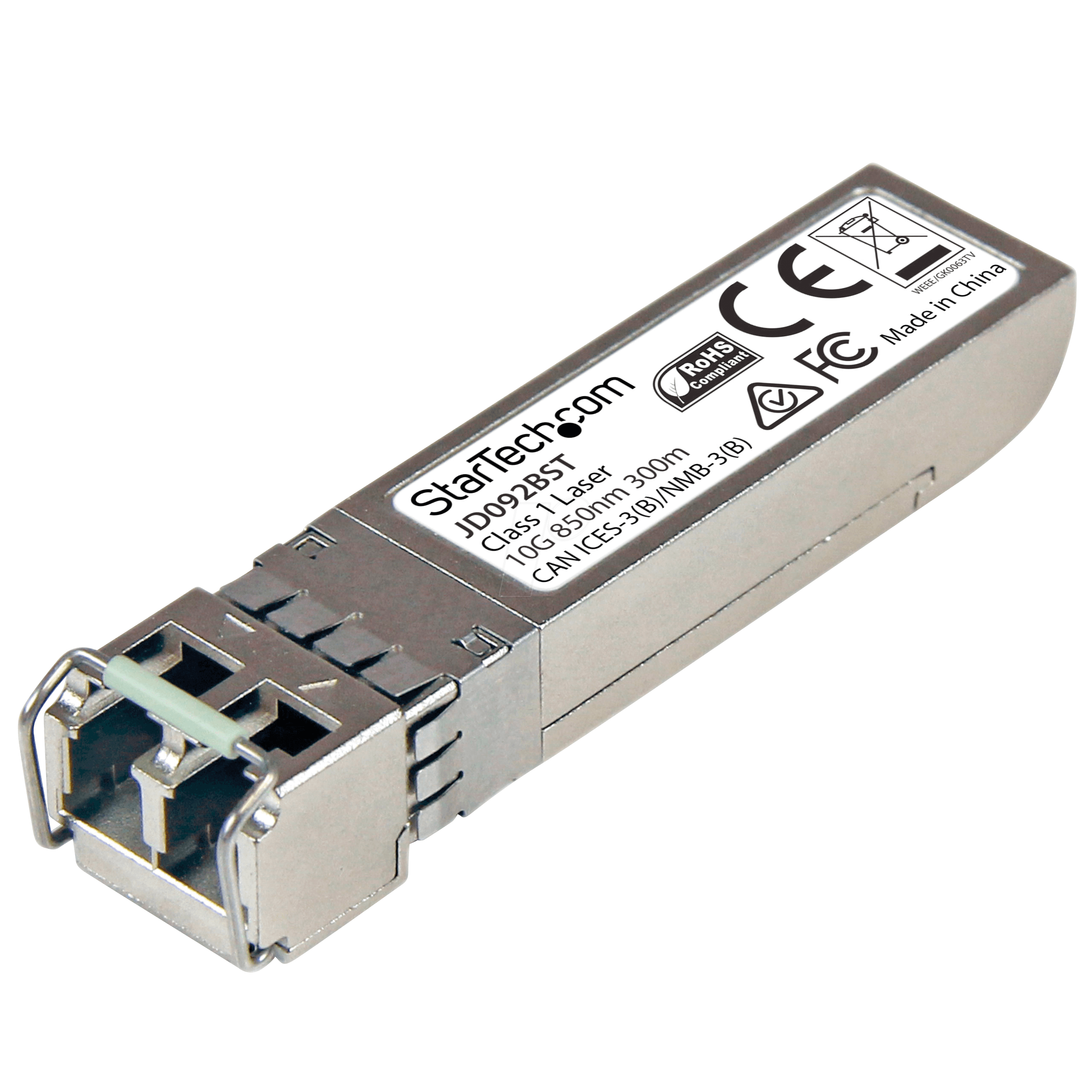 Bild von StarTech.com 10 Gigabit Fiber SFP+ Transceiver Module - HP JD092B Compatible - MM LC with DDM - SFP+ transceiver modul - 10Mb LAN 100Mb LAN GigE 10 GigE