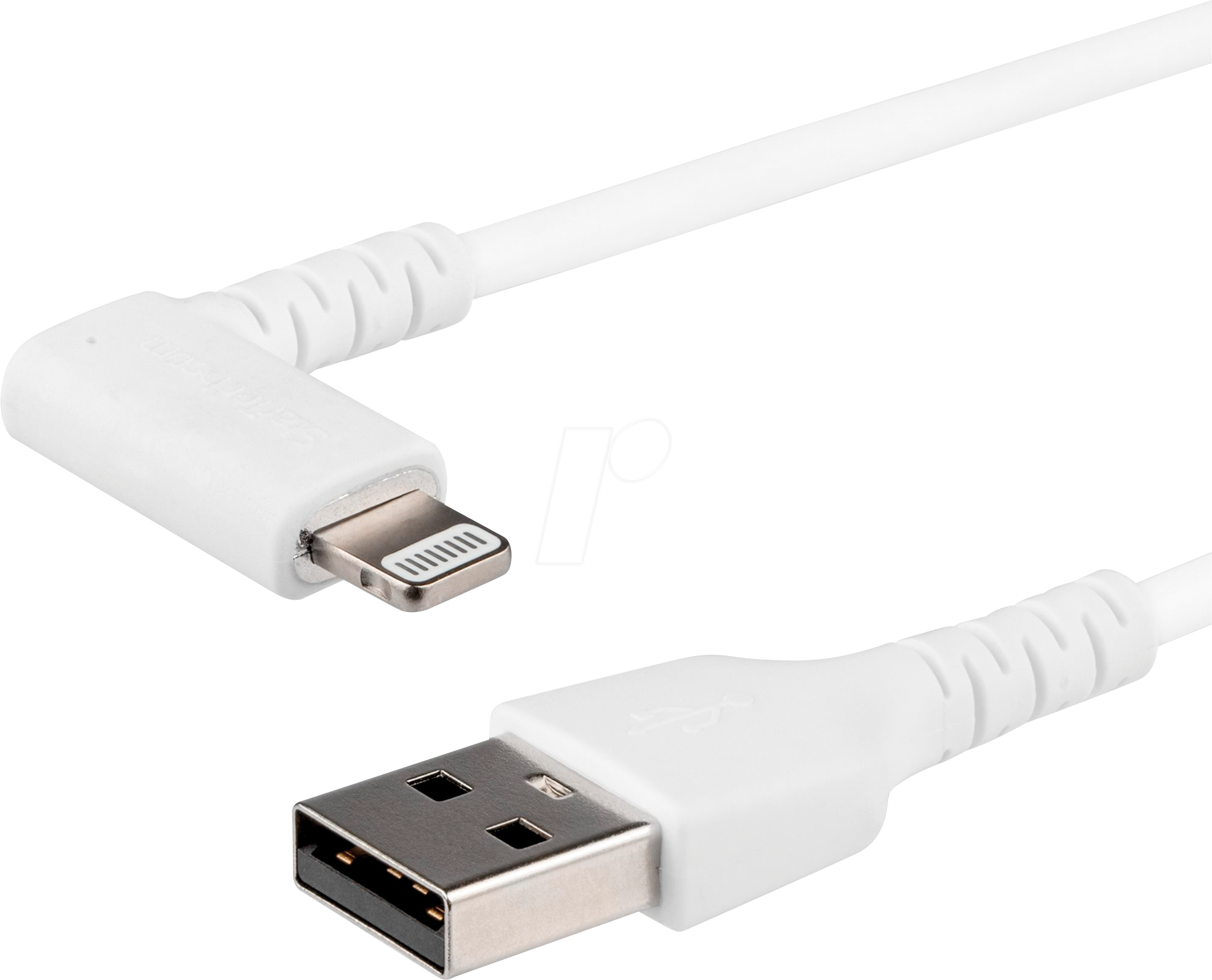 Bild von StarTech.com 1m/3.3ft Angled Lightning to USB Cable - MFI Certified - White - Lightning cable - Lightning / USB - 1 m