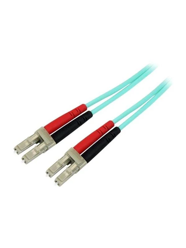 Bild von StarTech.com 7m OM3 LC to LC Multimode Duplex Fiber Optic Patch Cable - Patch-Kabel - LC Multi-Mode (M) bis LC Multi-Mode (M) - 7 m - Glasfaser - 50/125 Mikrometer - OM3 - halogenfrei - Aquamarin