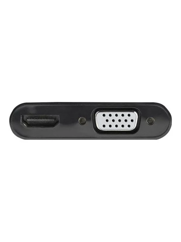 Bild von StarTech.com DisplayPort to HDMI VGA Adapter - 4K 60Hz - Mac & Windows - Videoanschluß - DisplayPort / HDMI / VGA - DisplayPort (M) bis HD-15 (VGA), HDMI (W) - 23.2 cm - Schwarz - 4K Unterstützung