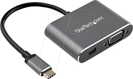 Bild von Startech.com USB-Adapter, USB-C-zu-VGA/MiniDisplayPort-Adapter Startech CDP2MDPVGA