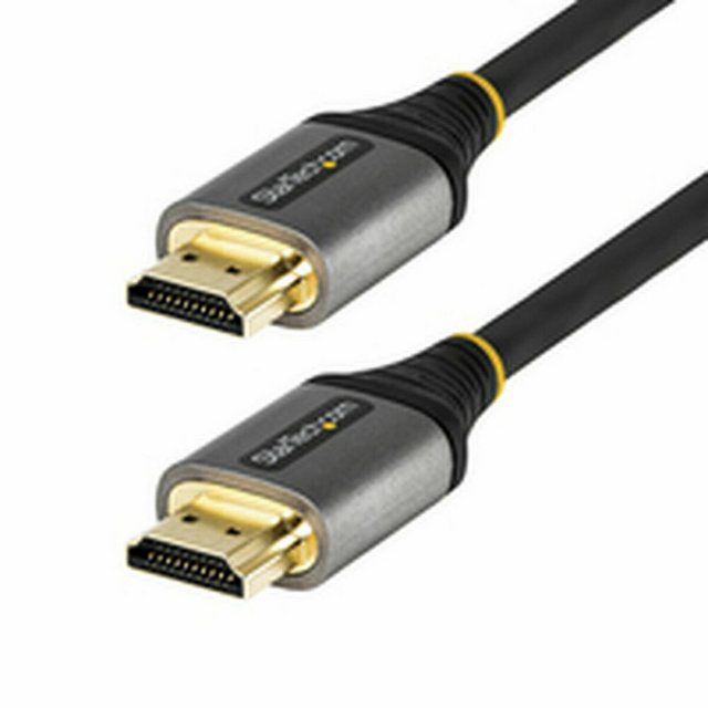 Bild von 2.00m Startech HDMI Adapterkabel Ultra High Speed HDMI Typ A Stecker auf HDMI Typ A Stecker Schwarz/Gelb