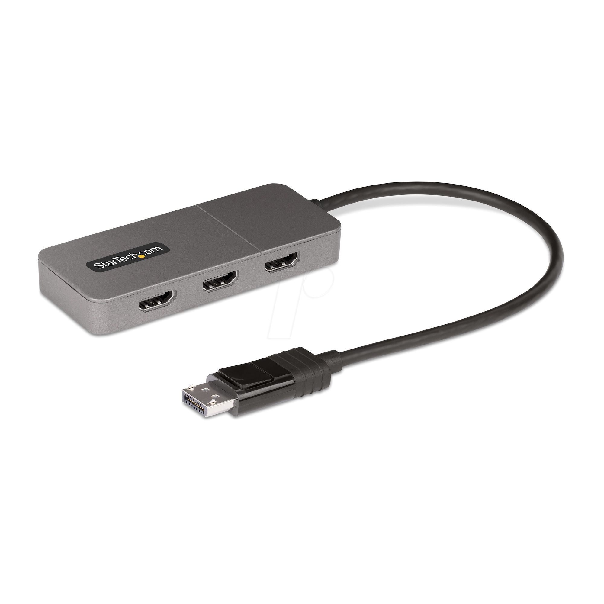 Bild von StarTech.com 3-Port MST Hub DisplayPort to Triple HDMI Monitors 4K 60Hz DP 1.4 Multi-Monitor Video Adapter with 1ft (30cm) Built-in Cable USB Powered Windows Only