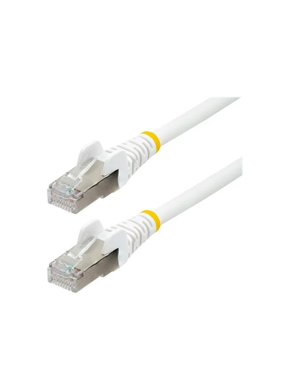 Bild von StarTech.com 7m CAT6a Ethernet Cable - White - Low Smoke Zero Halogen (LSZH) - 10GbE 500MHz 100W PoE++ Snagless RJ-45 w/Strain Reliefs S/FTP Network Patch Cord - Patch-Kabel - RJ-45 (M) zu RJ-45 (M) - 7 m - S/FTP - CAT 6a - IEEE 802.3bt - halogenfrei, geformt, ohne Haken, verseilt - weiß