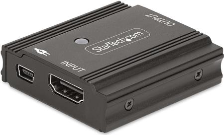 Bild von StarTech.com 33ft (10m) 8K 60Hz HDMI Signal Booster, Active HDMI 2,1 Inline Repeater and Video Signal Amplifier up to 8K 60Hz/4K 144Hz, Compact HDMI Cable Extender - HDMI Signal Extension (33FT-8K-HDMI-BOOSTER) - Erweiterung für Video/Audio - Sender - HDMI - 2 Anschlüsse - TAA-konform (33FT-8K-HDMI-BOOSTER)
