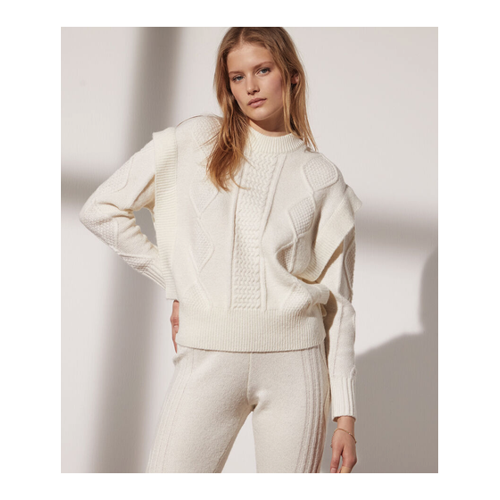Bild von Eleganter Strickpullover mit Zopfmuster