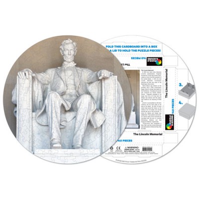 Bild von Pigment & Hue, INC Fertiges Rundpuzzle - Lincoln Memorial 140 Teile Puzzle Pigment-and-Hue-RLINC-41201