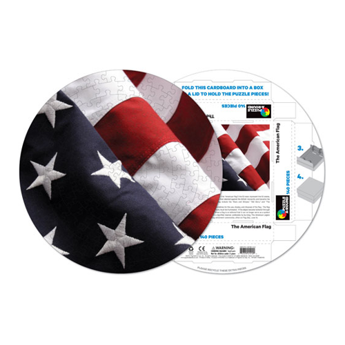 Bild von Pigment & Hue Rundpuzzle - Amerikanische Flagge (140 Teile)