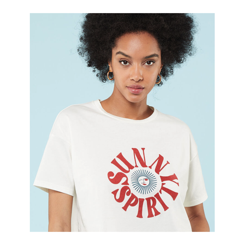 Bild von T-Shirt mit kurzen Ärmeln 'Sun Spirit' – Eine stilvolle Wahl