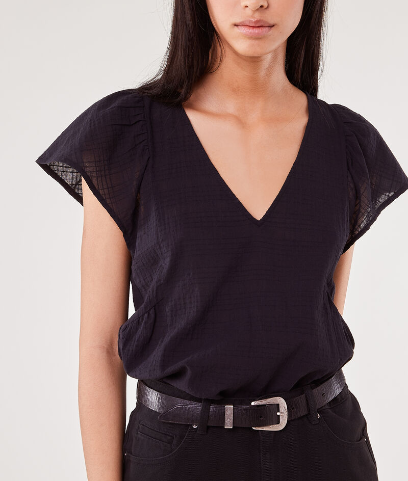 Bild von Blouse manches courtes en coton