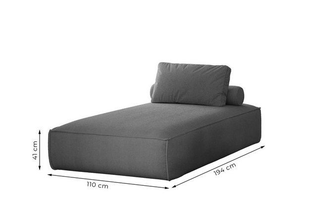 Bild von Fun Möbel Polstergarnitur Sofa-Set 2-teilig Chaiselongue und 3-Sitzer CELES, (Sofa-Set CELES 2-teilig Chaiselongue und 3-Sitzer)