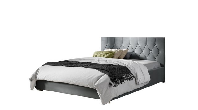 Bild von Fun Möbel Polsterbett Polsterbett Schlafzimmerbett LORENA Standard in Stoff Alova (mit Lattenrost, ohne Matratze, inkl. Bettkasten)