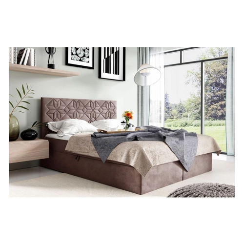 Bild von Fun Möbel Boxbett Schlafzimmerbett LAZARO Nr.1 – Ein Blick auf das Stylische Boxspringbett