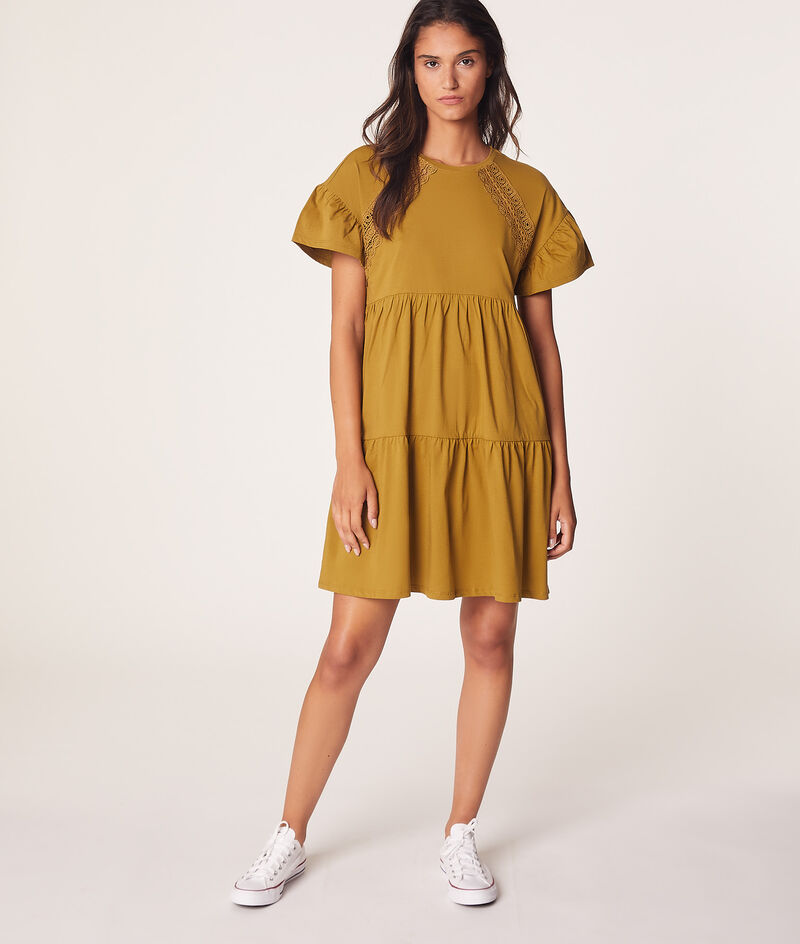 Bild von Kurzes kleid mit print-details – 100 % baumwolle
