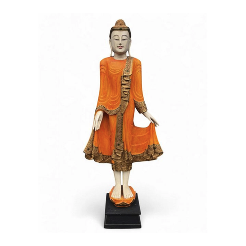 Bild von Asien LifeStyle Buddhafigur Holz Buddha Figur (169cm) Thailand Statue