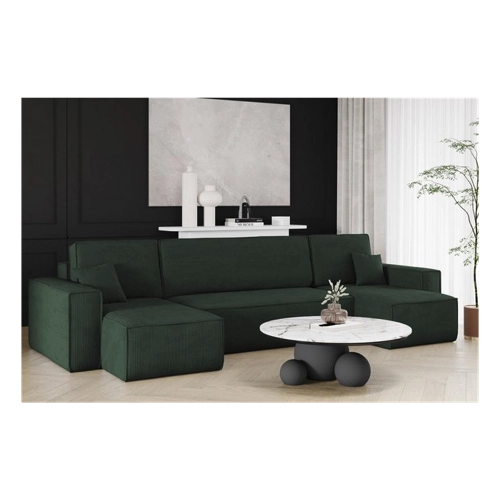 Bild von Fun Möbel Wohnlandschaft Schlafsofa Sofa Maris in Stoff Poso (Dunkelgrün)