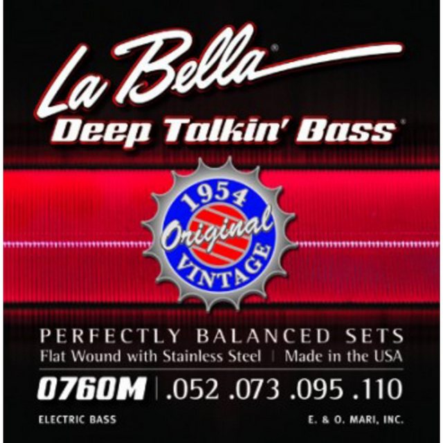 Bild von La Bella Saiten, (760M Bass Saiten4er52-110 James JamersonFlatwound), 760M Bass Saiten 52-110 James Jamerson, Flatwound - Saitensatz für