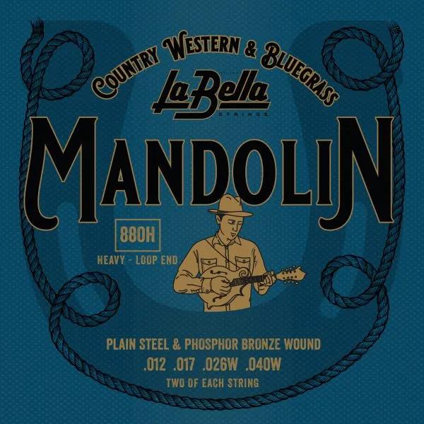 Bild von La Bella 880 H Mandolin Bronze 012/040 (8 x, Mandolin, 0.04"), Saiten