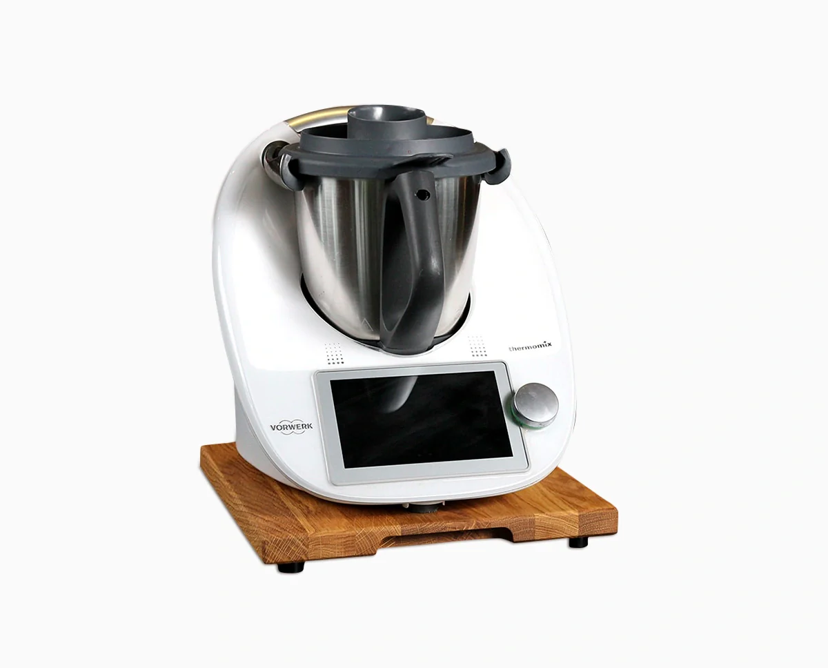 Bild von Gleitbrett Thermomix mit Rollen · Eiche · Aus Massivholz