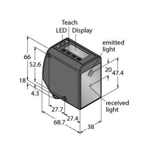 Bild von Turck Abstandssensor PNP, NPN LTF24IC2LDQ – Präzision in der Anwendung