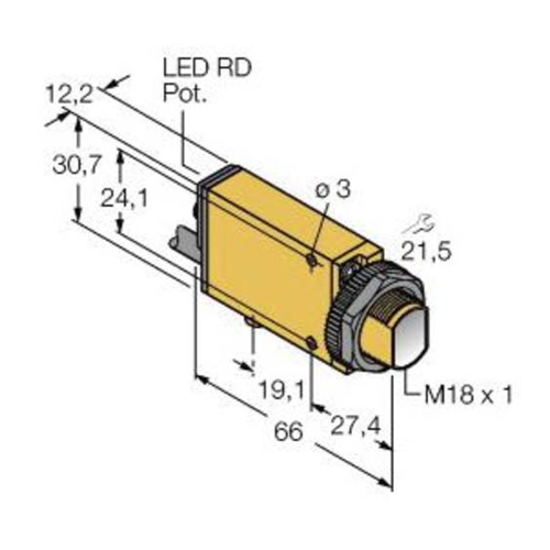 Bild von Turck Reflexions-Lichttaster MIAD9W W/30 3038027 – Präzise Sensorik für vielseitige Anwendungen