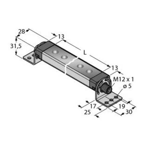 Bild von Turck Maschinen-LED-Leuchte WLS28-2CGR2-285DXQ