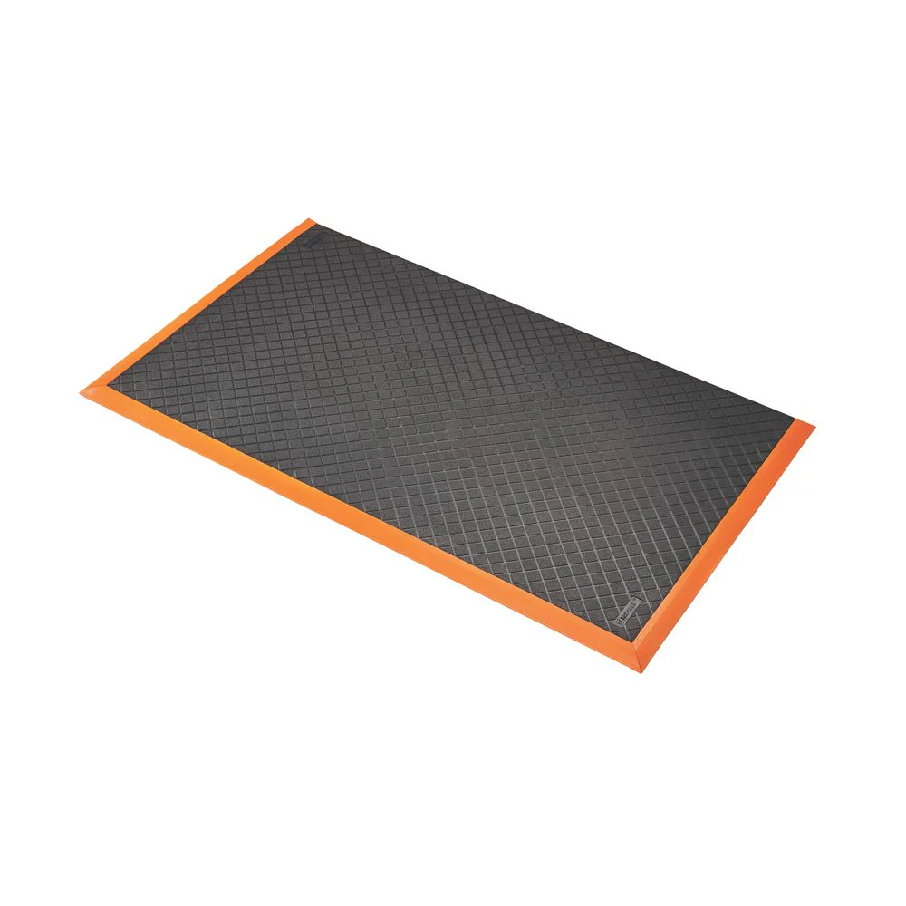 Bild von Notrax Anti-Fatigue-Matte mit 3 orangefarbenen Rändern, 66cm x 102cm