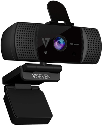 Bild von V7 WCF1080P, 2 MP, 1920 x 1080 Pixel, 30 fps, 1920x1080@30fps, 1080p, USB (2 Mpx), Webcam, Schwarz