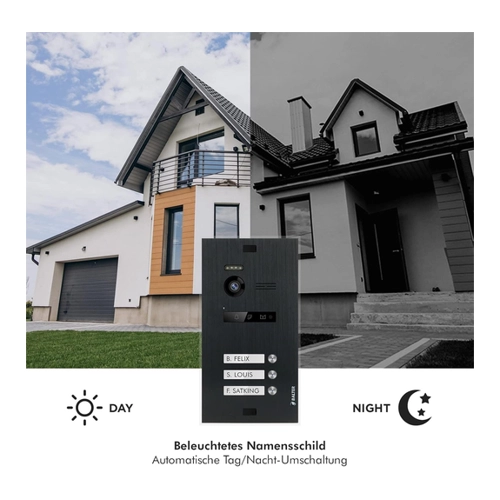 Bild von Nonic BALTER EVO Black Video-Türsprechanlage WLAN für 3 Familienhäuser