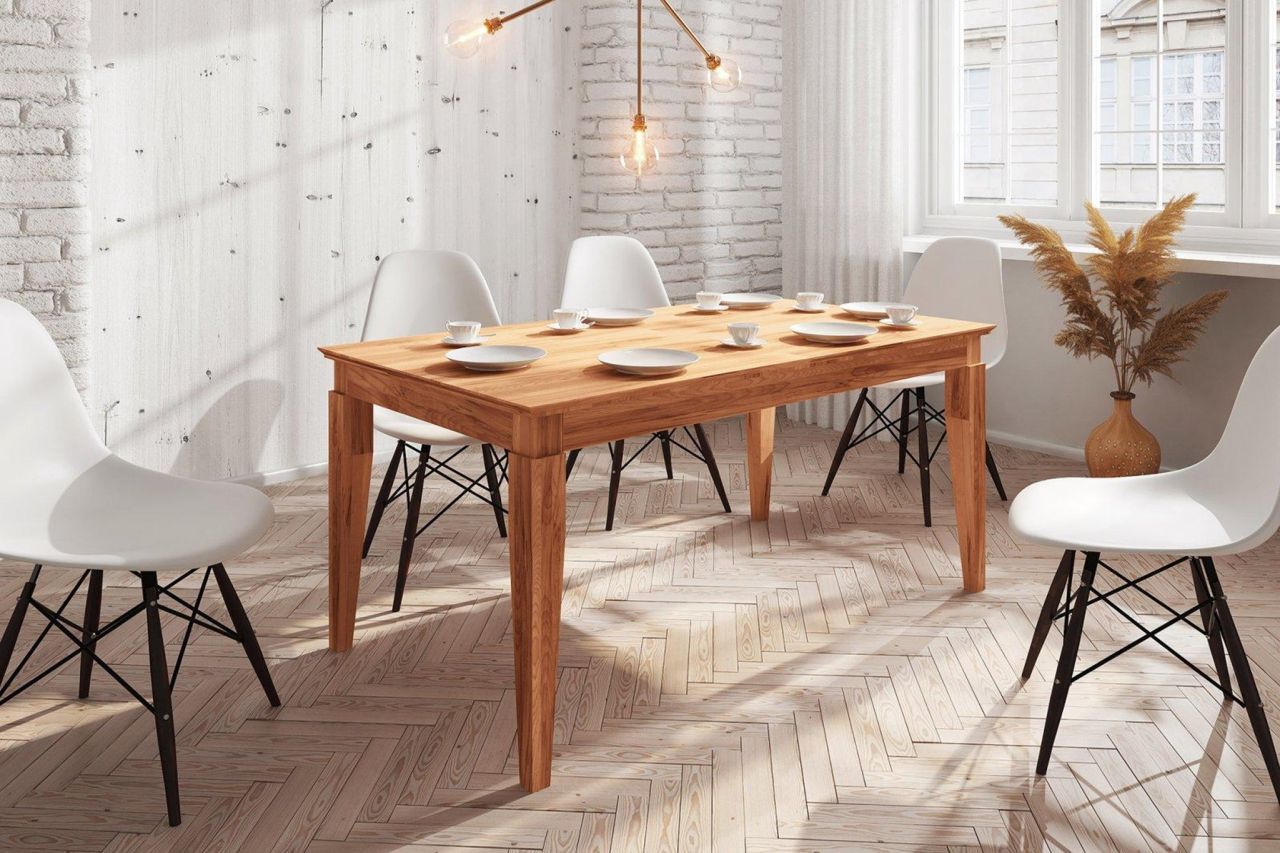 Bild von Esstisch Tisch LENNES Eiche massiv 90x90 cm