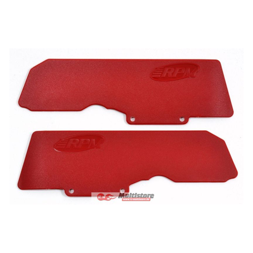 Bild von RPM V5/EXB Versionen von 6S ARRMA Kraton Outcast Notorious Mud Guards rot für Querlenker hinten