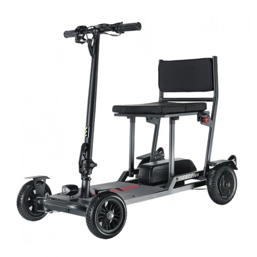 Bild von Leichter Faltbar 4-Rad Elektromobil für Senioren Freejoyer F7 Plus E-Scooter,300W 36V 21Ah 35km 15km/h,Anti-Roll-Räder&Korb,Grau