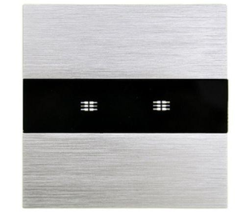 Bild von Alu 2-facher Wechselschalter / Kreuzschalter Touch Silber LX-702S-M302-11 M3