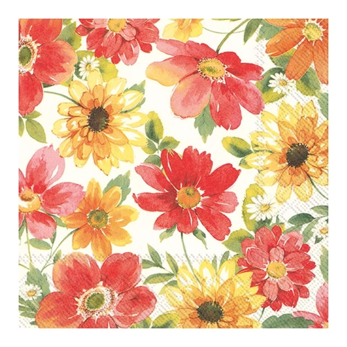 Bild von IHR Papierservietten Josephine - Blütenköpfe (20 St.), 33 cm x 33 cm