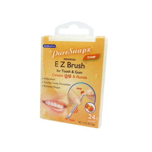 Bild von SwabPlus Pure Snaps EZ Brush Orange für Zahn und Zahnfleisch Reinigung