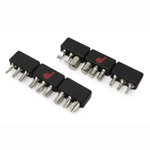Bild von Prestacycle Fahrradwerkzeugset Prestacycle Pro Fahrradwerkzeug-Bits Sets - S2 Stahl vernickelt, (18-tlg), verschiedene Sets erhältlich: 12er-Ersatzset, 18er-Set: HEX: 2 mm, 2,5 mm, 3 mm, 4 mm, 5 mm, 6 mm, 8 mm TORX®: T8, T10, T15, T20, T25, T27, T30 Schraubendreher: PH1, PH2 1/8 flach, 3/16 flach,, 6er-Set (50 mm): HEX: 3mm, 4mm, 5mm TORX®: T15, T20, T25,, 3er-Set (100 mm): HEX: 4mm, 5mm TORX®: T25, 6er-Set (25mm): HEX: 4mm, 5mm, 6mm TORX®: T20, T25, PH2